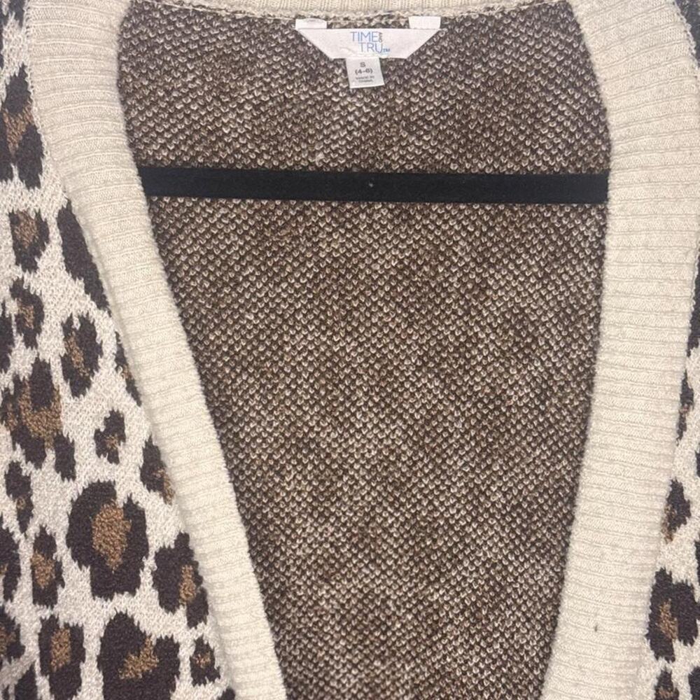 Leopard print open front cardigan - Picture 3 of 4